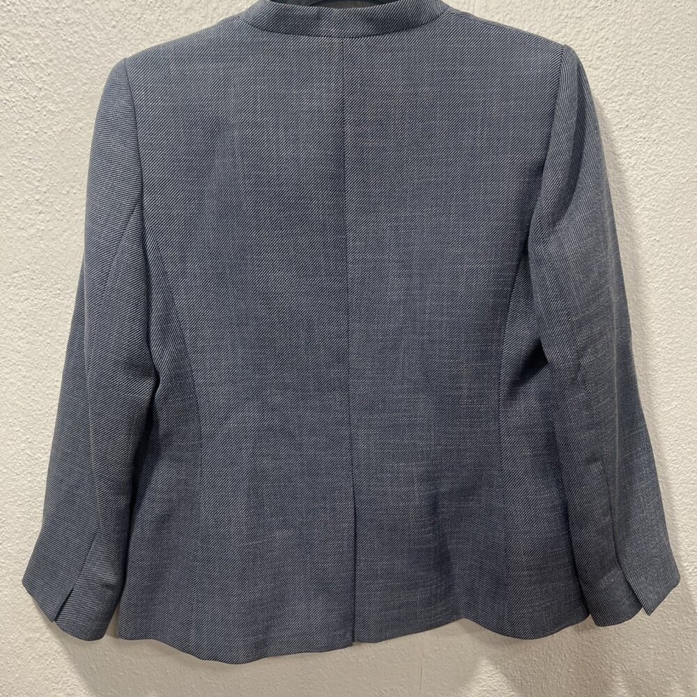 DKNY Blazer Women 12Blue Jacket Coat‎ Career Preppy One Button Lined NEW - Picture 6 of 15